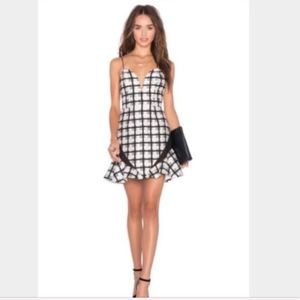 NWT Daylight Bliss NBD Blk & Wht Print Mini Dress